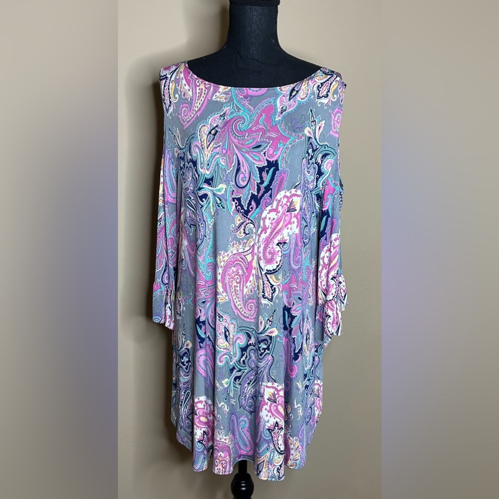 NWT 3XL Plus Size Cold Shoulder Tunic